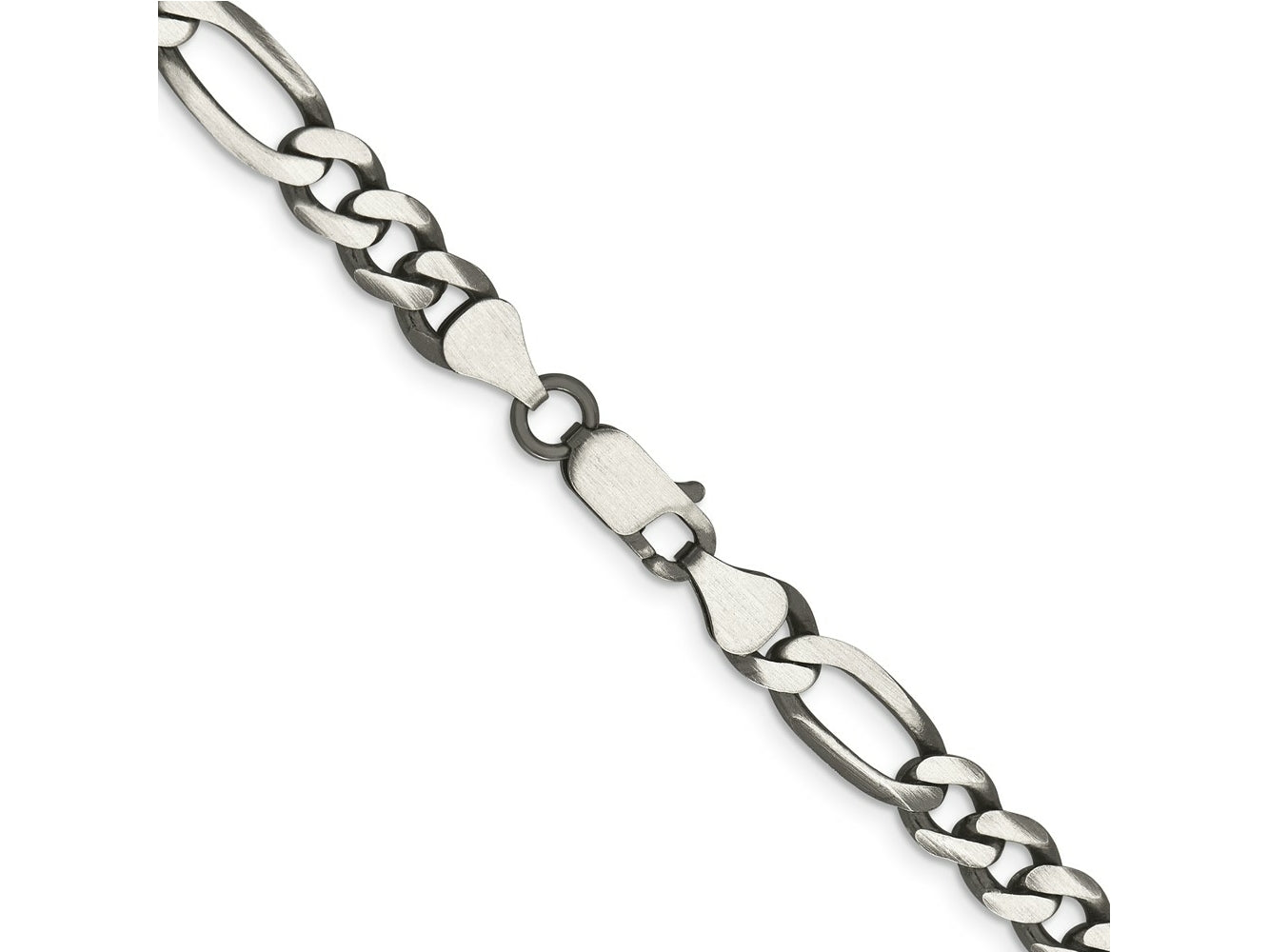 FJC Finejewelers 925 Sterling Silver Antiqued Figaro Chain Bracelet 9 Inches x 6.5 mm