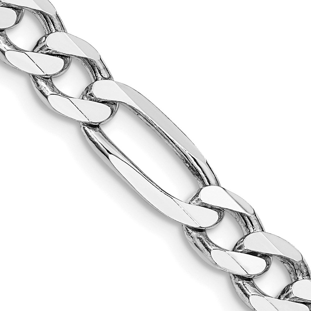 FJC Finejewelers 925 Sterling Silver Rhodium Plated Figaro Bracelet Chain 9 Inches x 6.5 mm