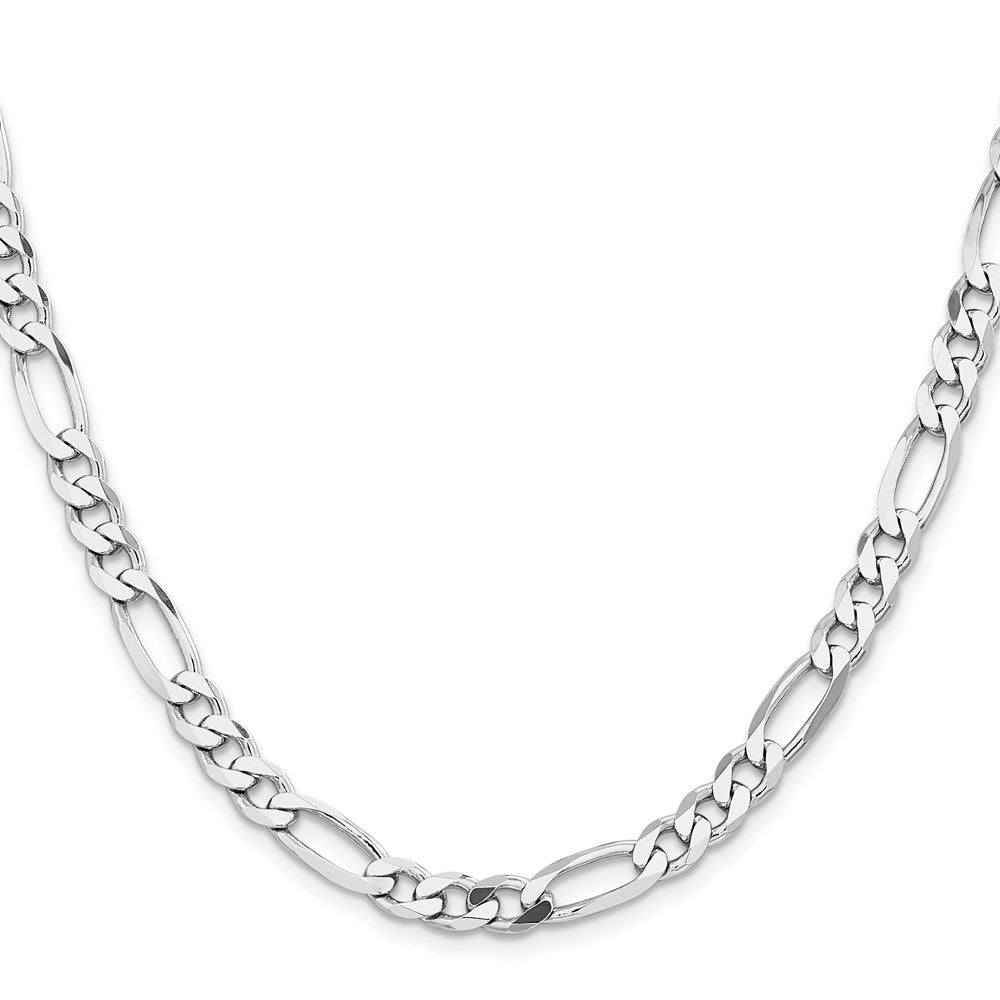 FJC Finejewelers 925 Sterling Silver Rhodium Plated Figaro Bracelet Chain 9 Inches x 6.5 mm