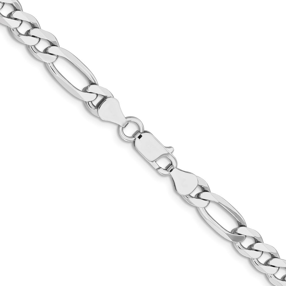FJC Finejewelers 925 Sterling Silver Rhodium Plated Figaro Bracelet Chain 9 Inches x 6.5 mm