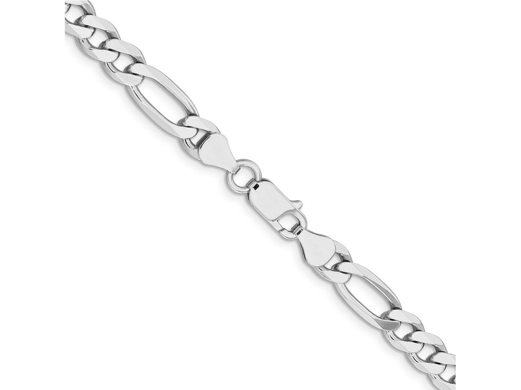 FJC Finejewelers 925 Sterling Silver Rhodium Plated Figaro Bracelet Chain 9 Inches x 6.5 mm