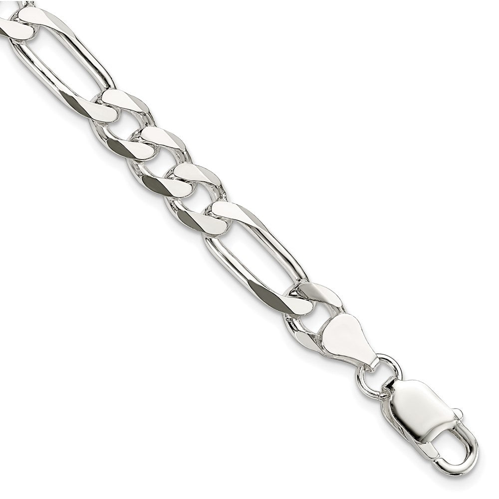 FJC Finejewelers 925 Sterling Silver Figaro Bracelet Chain 7 Inches x 7.5 mm