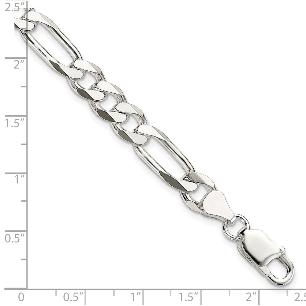 FJC Finejewelers 925 Sterling Silver Figaro Bracelet Chain 7 Inches x 7.5 mm