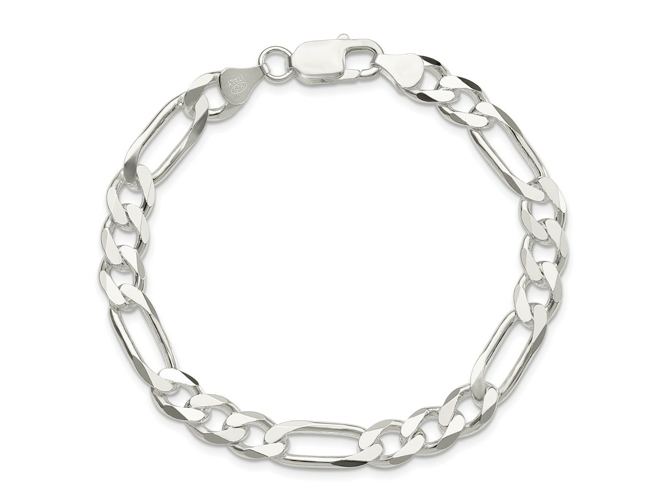 FJC Finejewelers 925 Sterling Silver Figaro Bracelet Chain 7 Inches x 7.5 mm