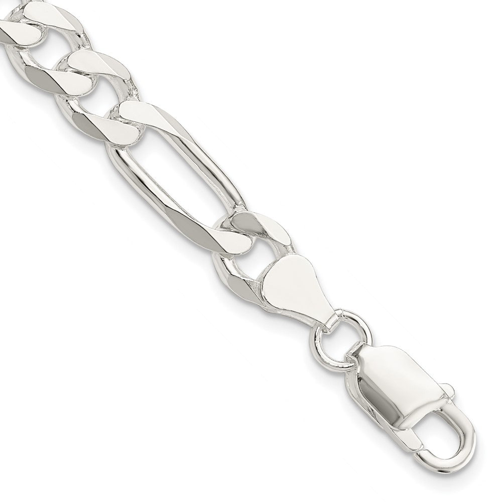 FJC Finejewelers 925 Sterling Silver Figaro Bracelet Chain 8 Inches x 7.5 mm