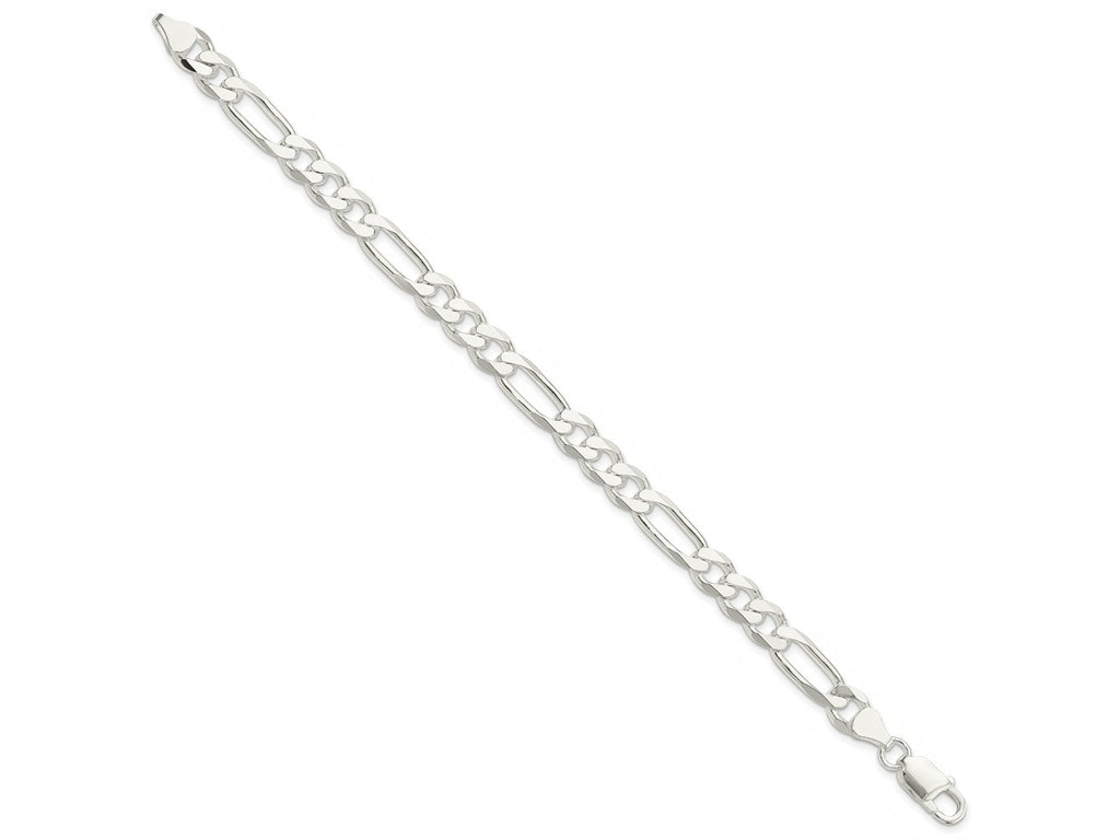 FJC Finejewelers 925 Sterling Silver Figaro Bracelet Chain 8 Inches x 7.5 mm