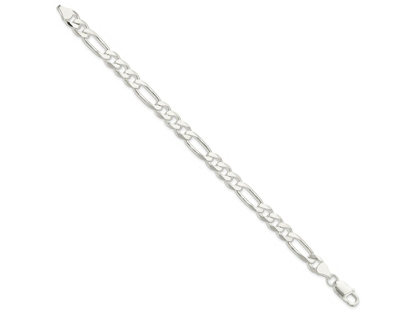FJC Finejewelers 925 Sterling Silver Figaro Bracelet Chain 8 Inches x 7.5 mm