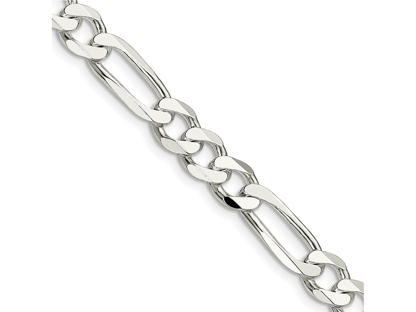 FJC Finejewelers 925 Sterling Silver Figaro Bracelet Chain 9 Inches x 7.5 mm