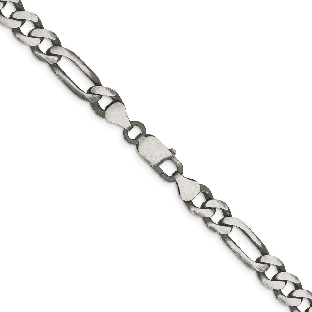 FJC Finejewelers 925 Sterling Silver Antiqued Figaro Bracelet Chain 8 Inches x 7.5 mm