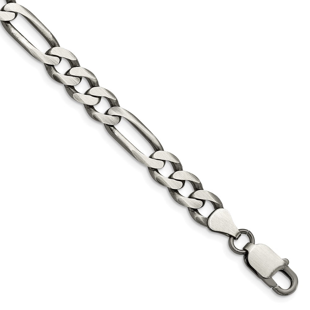 FJC Finejewelers 925 Sterling Silver Antiqued Figaro Bracelet Chain 8 Inches x 7.5 mm