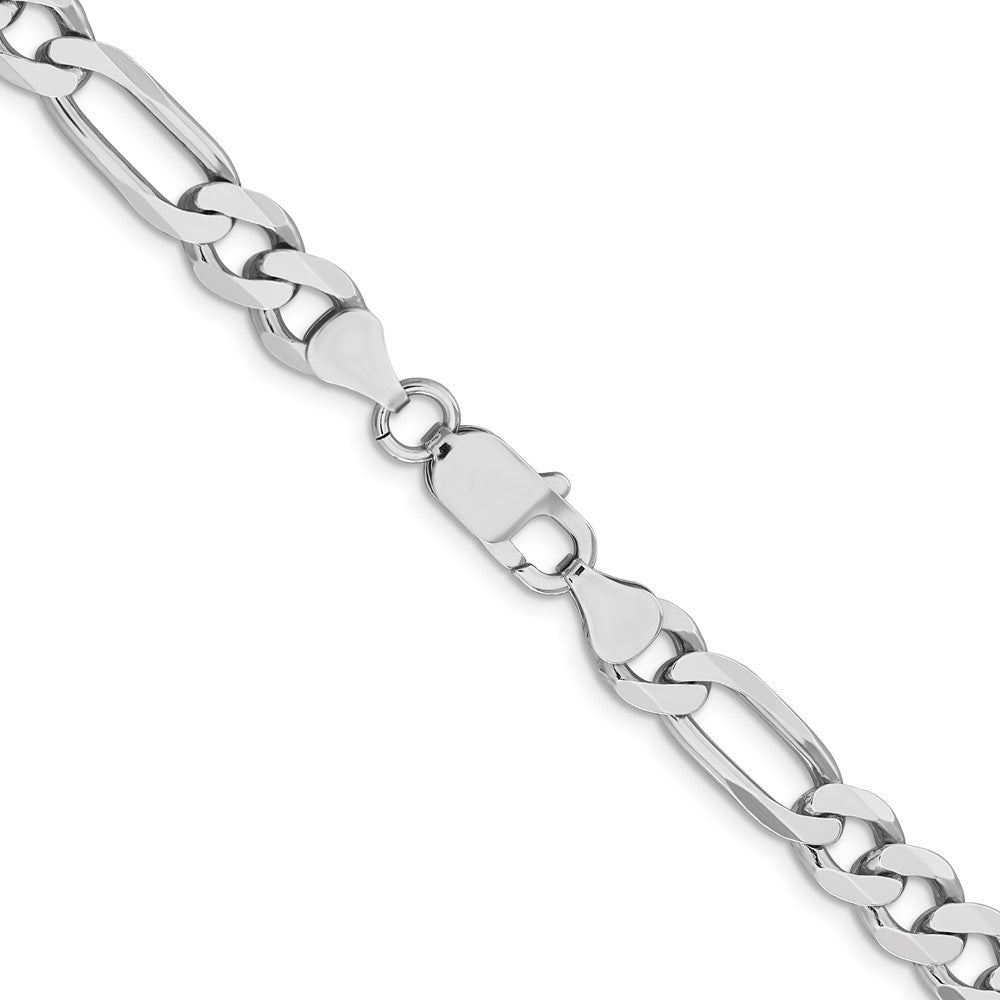 FJC Finejewelers 925 Sterling Silver Rhodium Plated Figaro Bracelet Chain 9 Inches x 7.5 mm