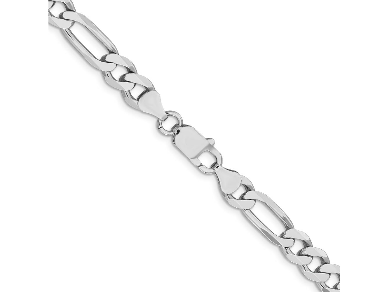 FJC Finejewelers 925 Sterling Silver Rhodium Plated Figaro Bracelet Chain 9 Inches x 7.5 mm