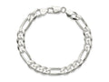 FJC Finejewelers 925 Sterling Silver Figaro Bracelet Chain 8 Inches x 8 mm