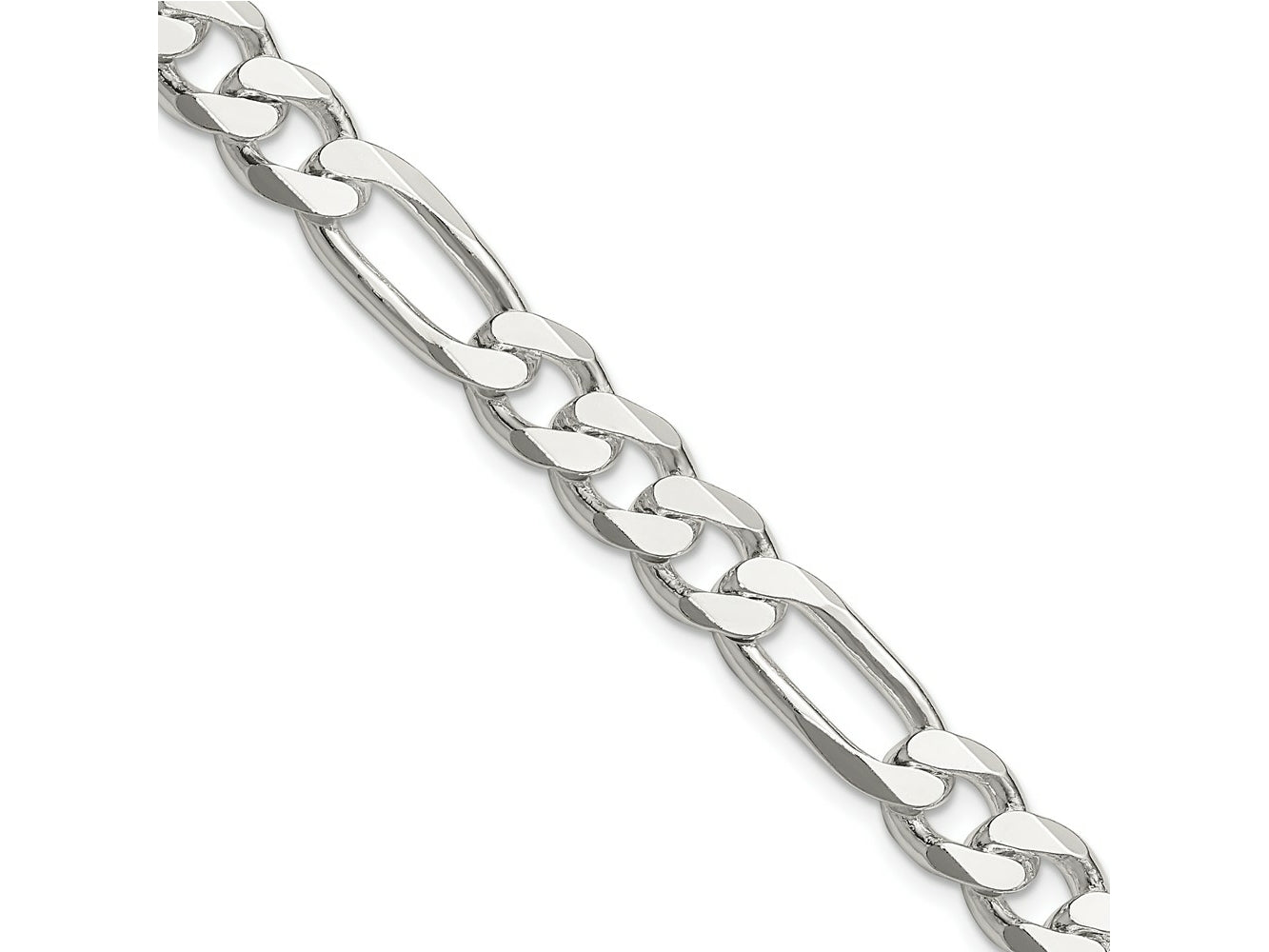 FJC Finejewelers 925 Sterling Silver Figaro Bracelet Chain 9 Inches x 8 mm