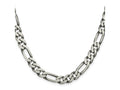 FJC Finejewelers 925 Sterling Silver Antiqued Figaro Chain 24 Inches x 7.75 mm