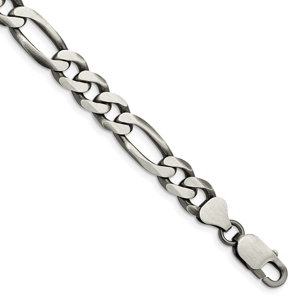 FJC Finejewelers 925 Sterling Silver Antiqued Figaro Bracelet Chain 8 Inches x 7.75 mm