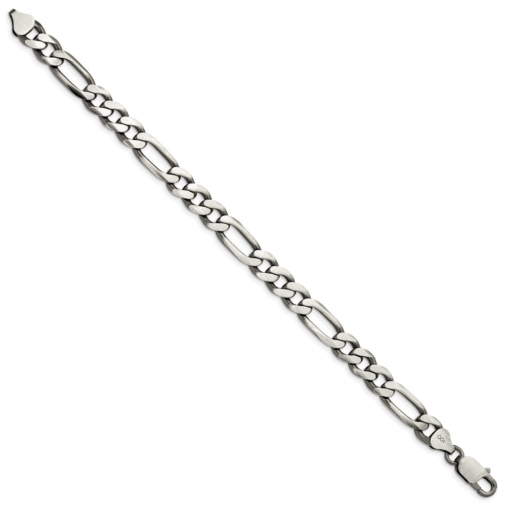 FJC Finejewelers 925 Sterling Silver Antiqued Figaro Bracelet Chain 8 Inches x 7.75 mm