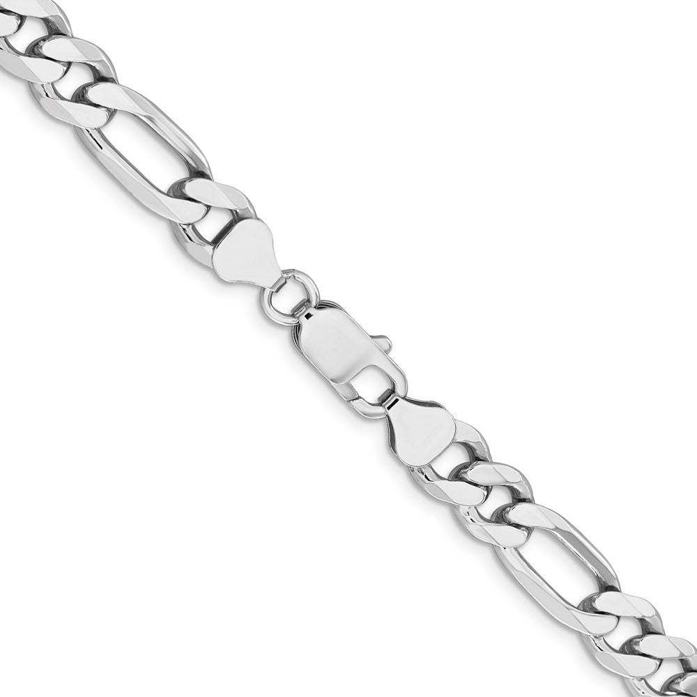 FJC Finejewelers 925 Sterling Silver Rhodium Plated Figaro Chain 28 Inches x 7.75 mm