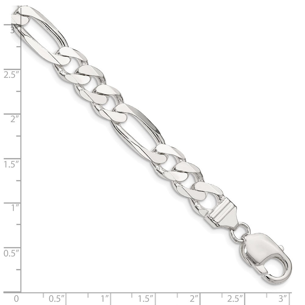 FJC Finejewelers 925 Sterling Silver Figaro Bracelet Chain 8 Inches x 9 mm