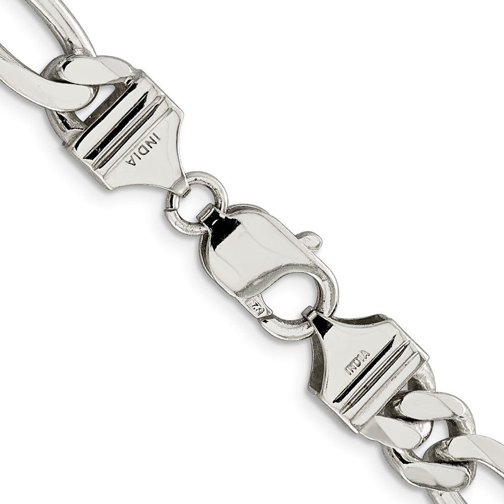 FJC Finejewelers 925 Sterling Silver Figaro Bracelet Chain 9 Inches x 9 mm