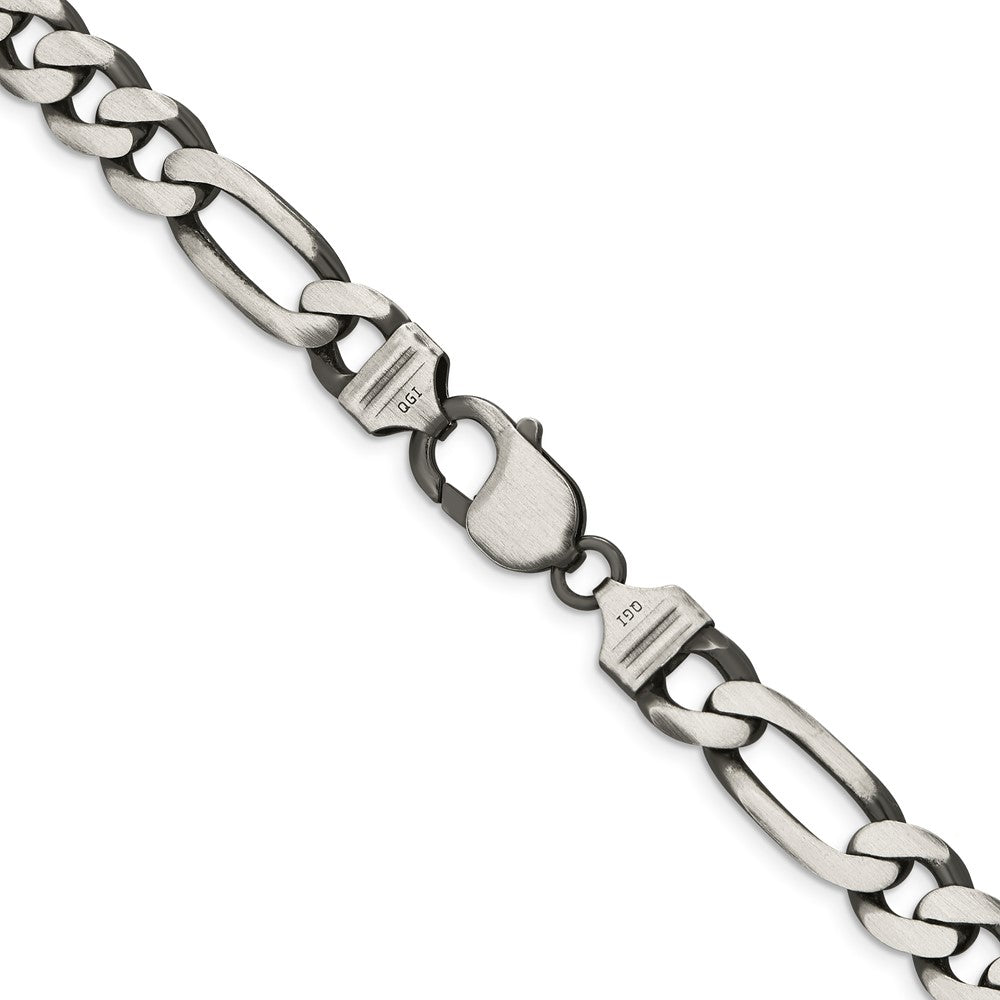 FJC Finejewelers 925 Sterling Silver Antiqued 9mm Figaro Chain 22 Inch