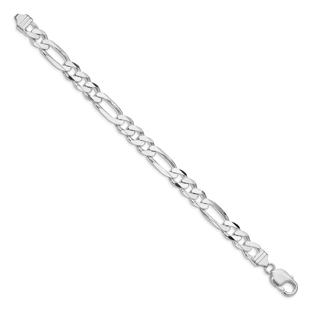 FJC Finejewelers 925 Sterling Silver Rhodium Plated Figaro Chain Bracelet 8 Inches x 9 mm