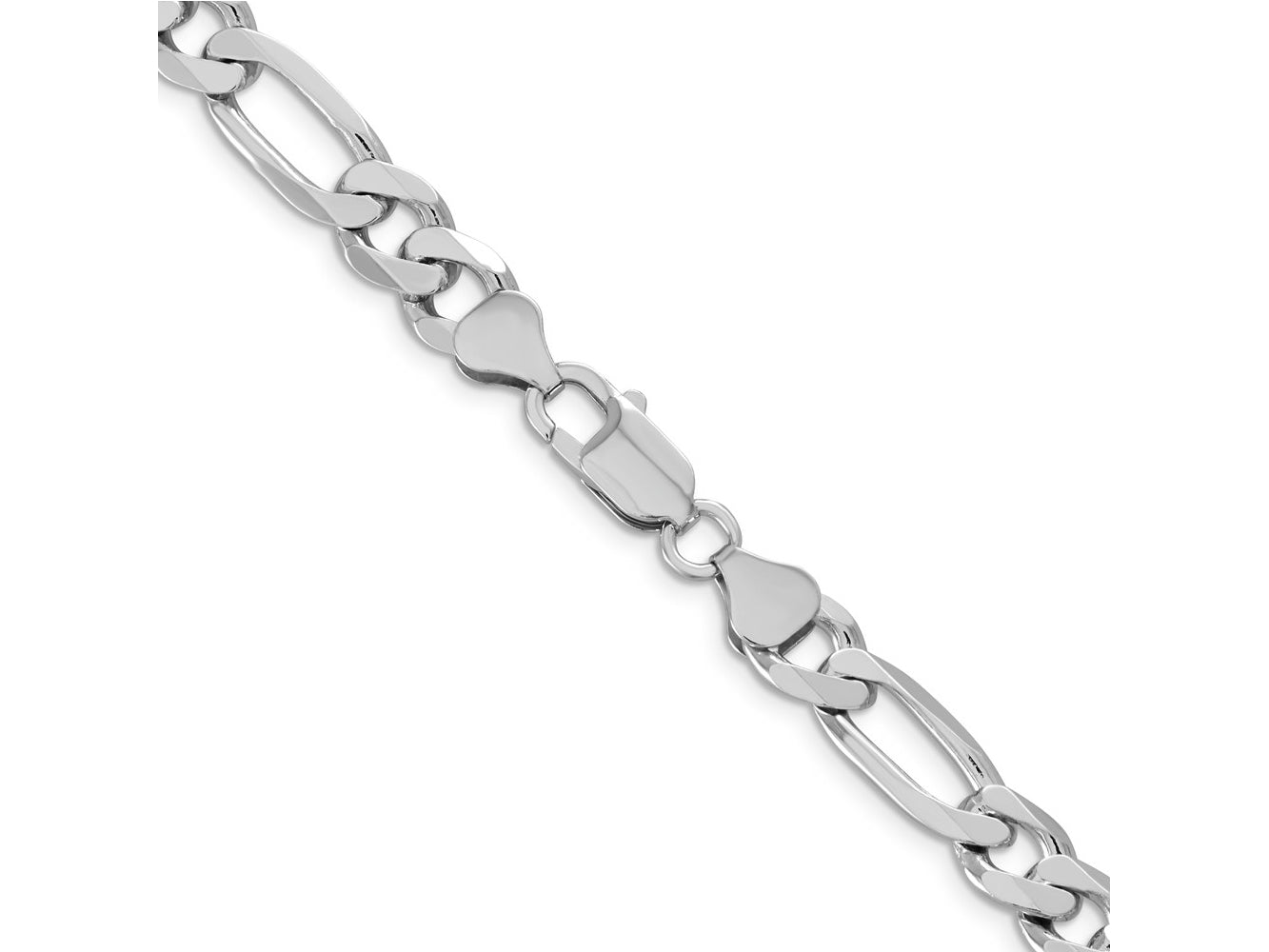 FJC Finejewelers 925 Sterling Silver Rhodium Plated Figaro Chain Bracelet 9 Inches x 9 mm