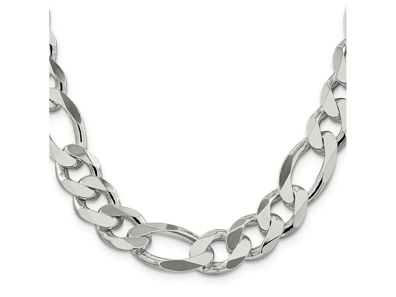 FJC Finejewelers 925 Sterling Silver Figaro Chain Bracelet 10 Inches x 13.5 mm