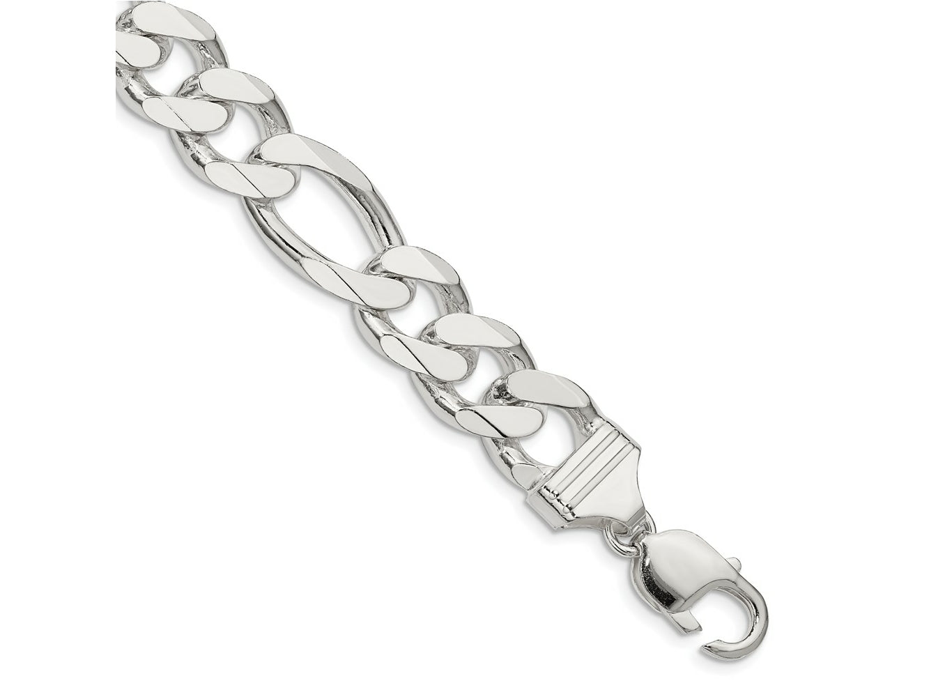 FJC Finejewelers 925 Sterling Silver Figaro Chain Bracelet 8 Inches x 13.5 mm