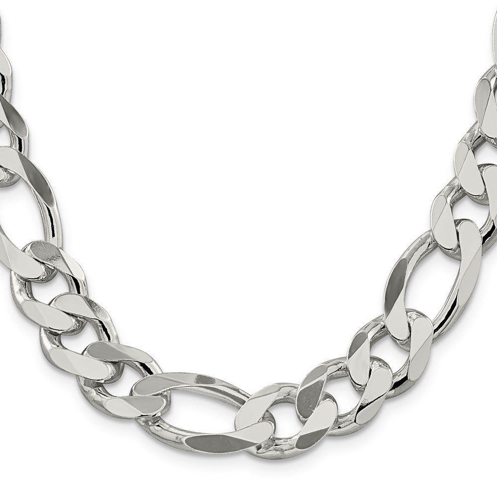 FJC Finejewelers 925 Sterling Silver 13.5mm Figaro 9 Inch Chain Bracelet