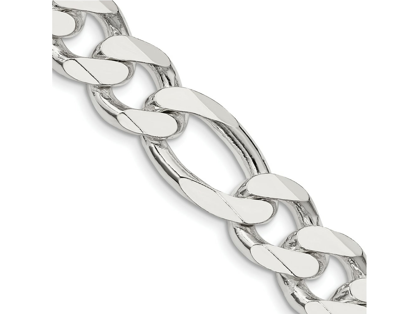 FJC Finejewelers 925 Sterling Silver 13.5mm Figaro 9 Inch Chain Bracelet