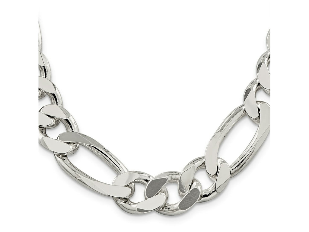 FJC Finejewelers 925 Sterling Silver Figaro Chain 22 Inches x 15 mm