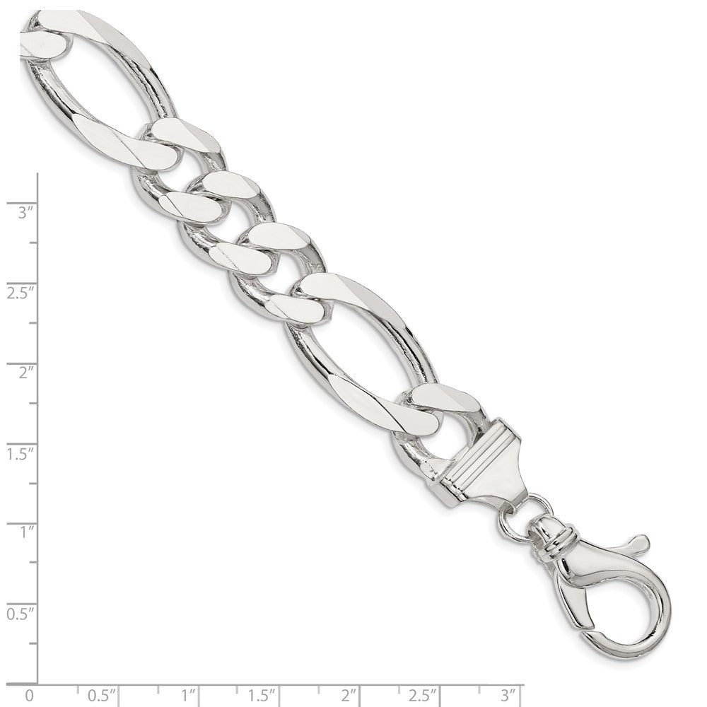 FJC Finejewelers 925 Sterling Silver Figaro Chain Bracelet 8 Inches x 15 mm