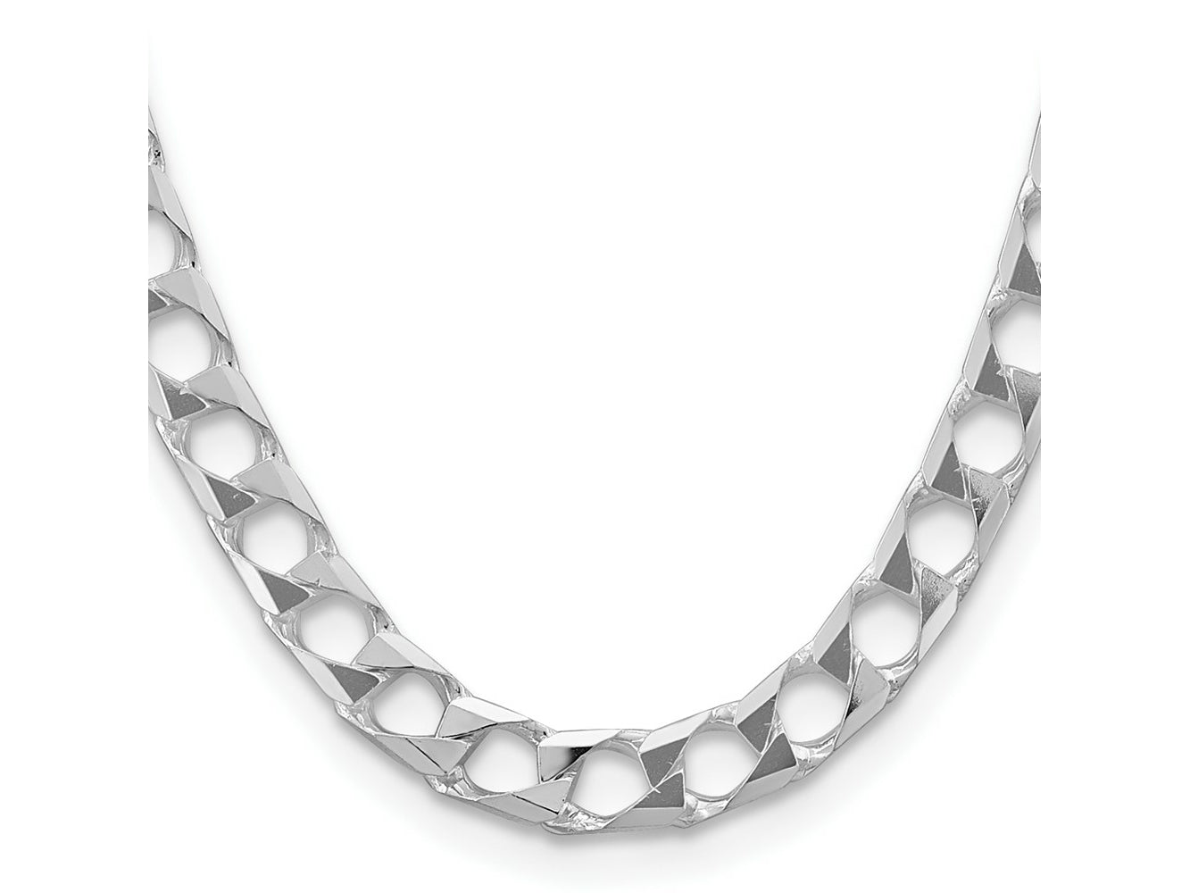 FJC Finejewelers 925 Sterling Silver Bright Cut Square Curb Chain 20 Inches x 10.3 mm