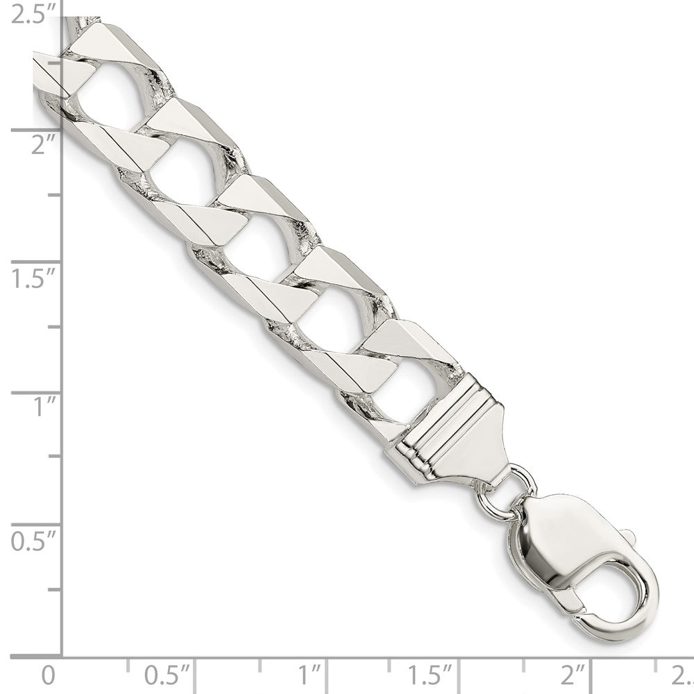 FJC Finejewelers 925 Sterling Silver Bright Cut Square Curb Chain Bracelet 8 Inches x 10.3 mm