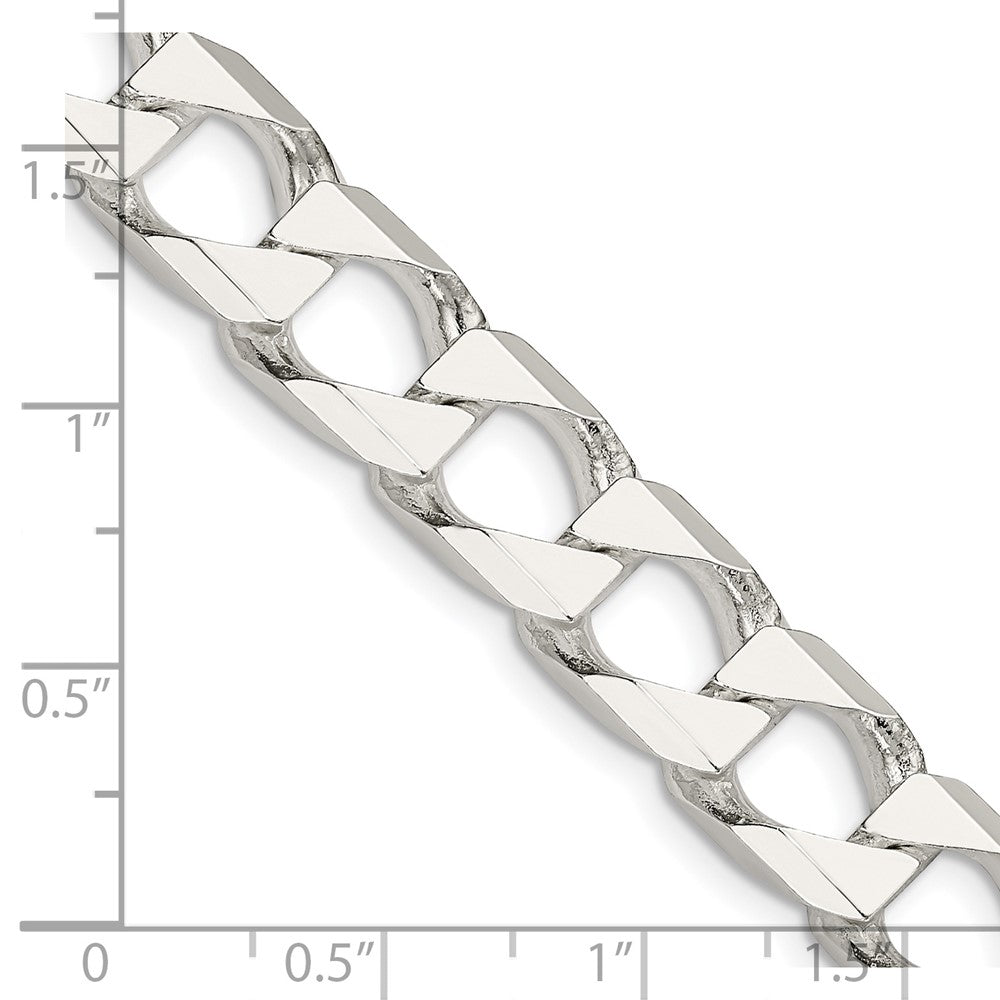 FJC Finejewelers 925 Sterling Silver Bright Cut Square Curb Chain Bracelet 9 Inches x 10.3 mm