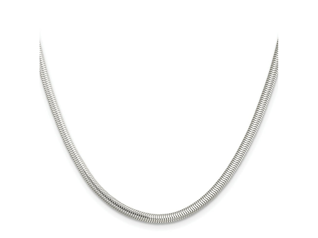FJC Finejewelers 925 Sterling Silver 6-sided Oval Snake Chain 24 Inches x 3.5 mm