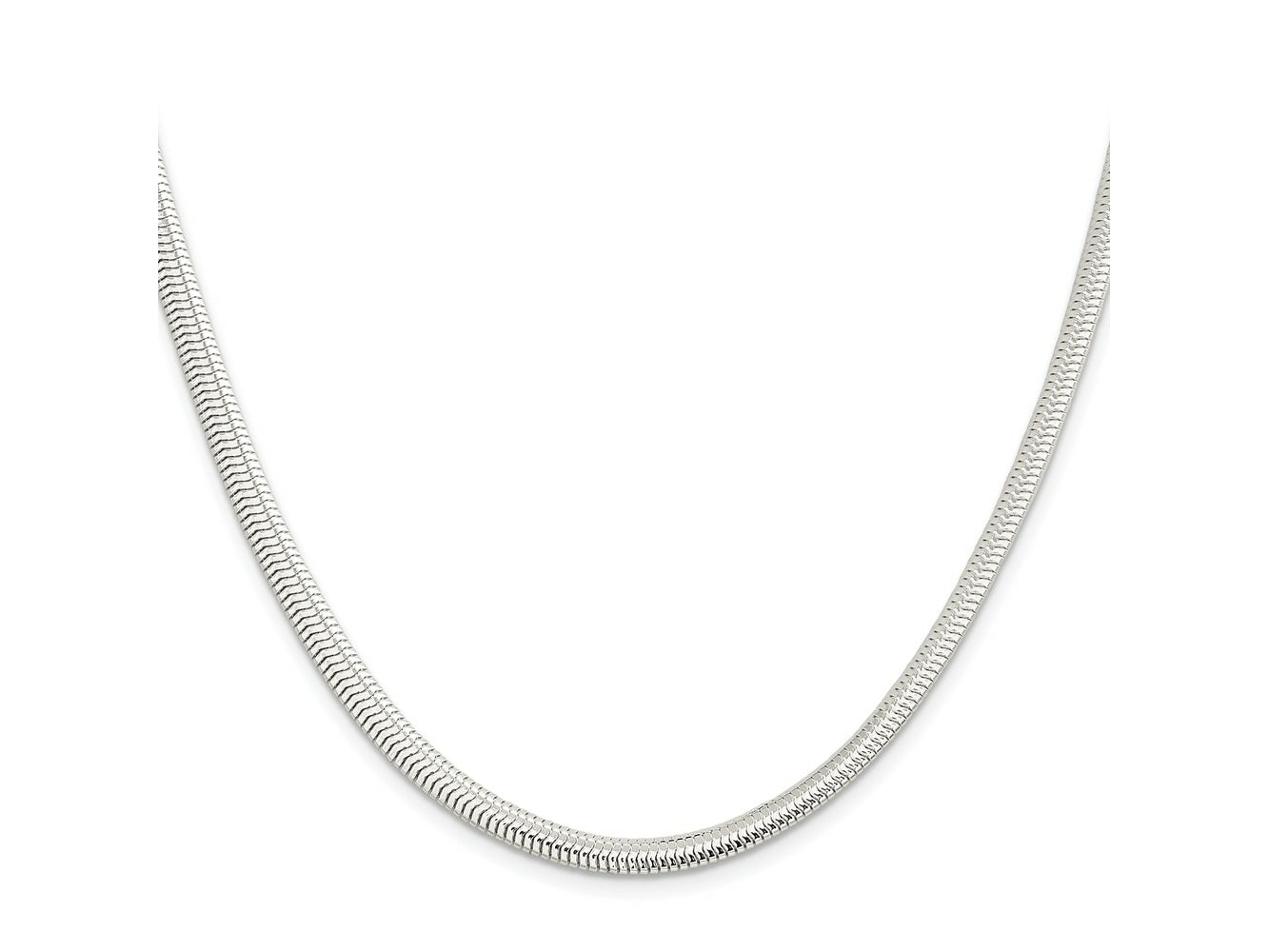 FJC Finejewelers 925 Sterling Silver 6-sided Oval Snake Chain 30 Inches x 5 mm
