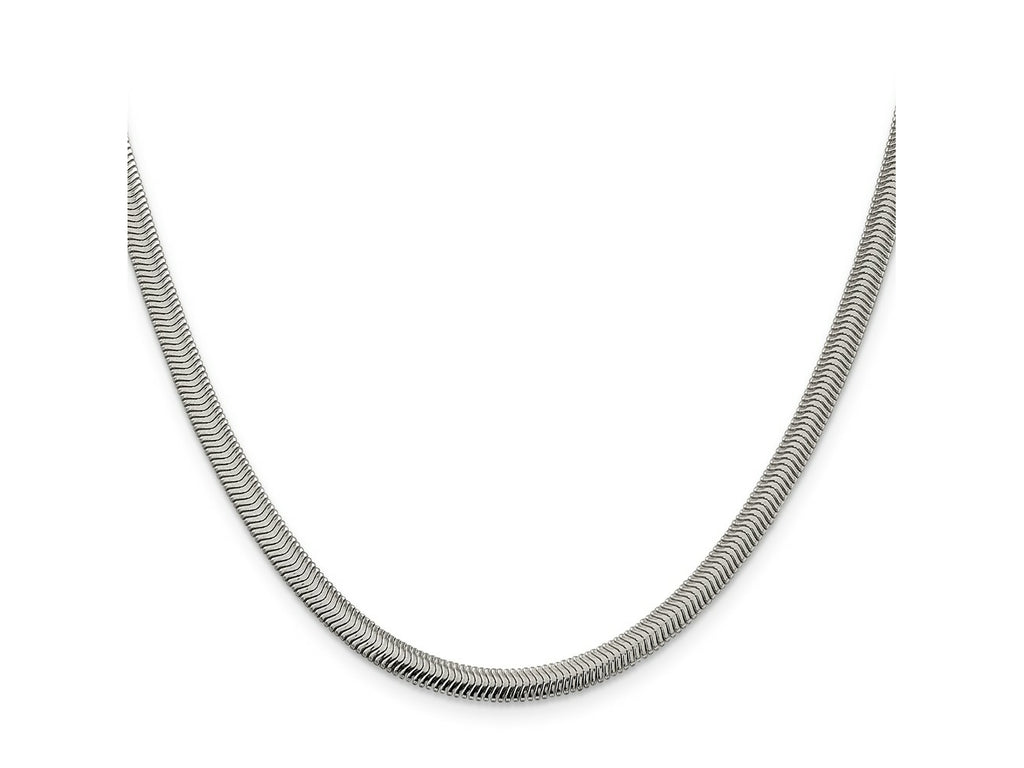 FJC Finejewelers 925 Sterling Silver Flat Oval Snake Chain 18 Inches x 4.2 mm