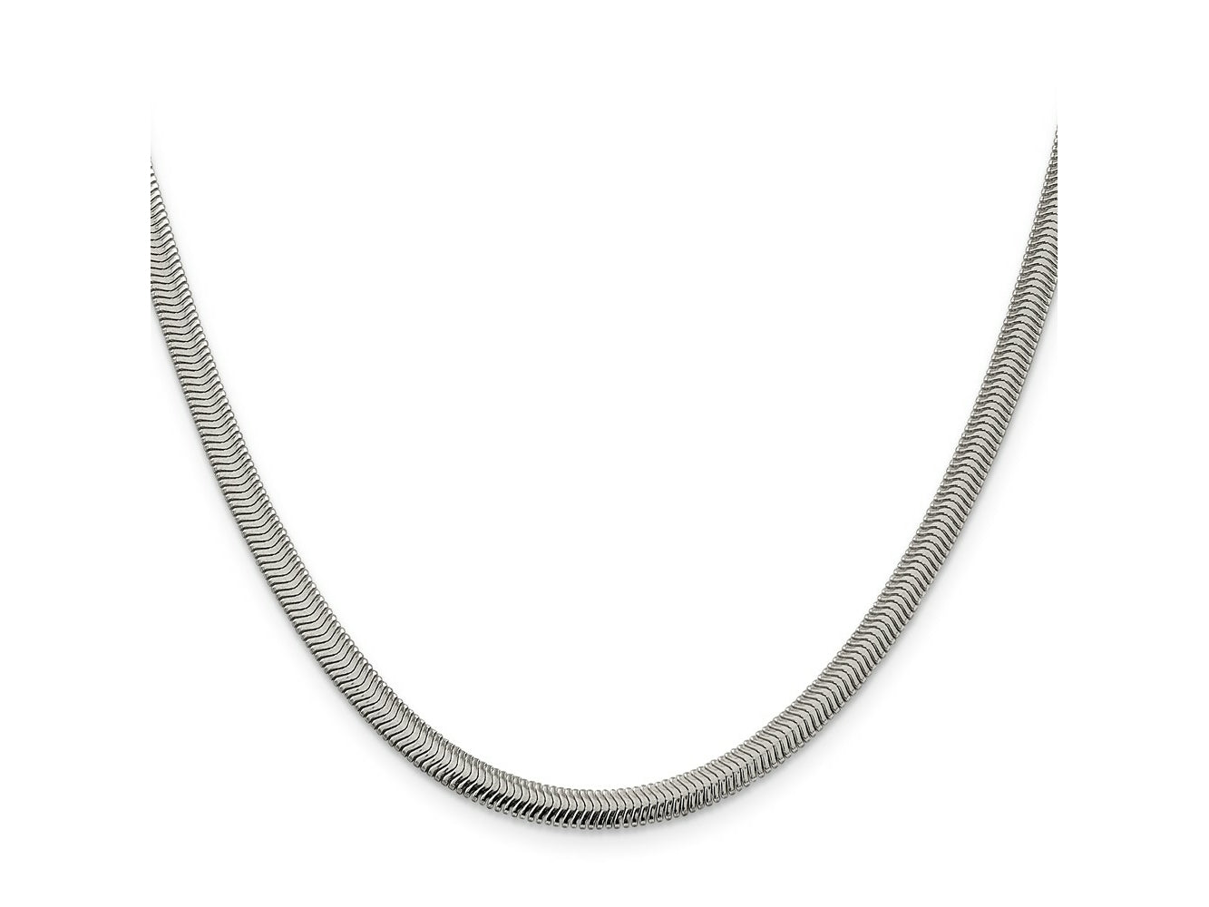 FJC Finejewelers 925 Sterling Silver Flat Oval Snake Chain 18 Inches x 4.2 mm