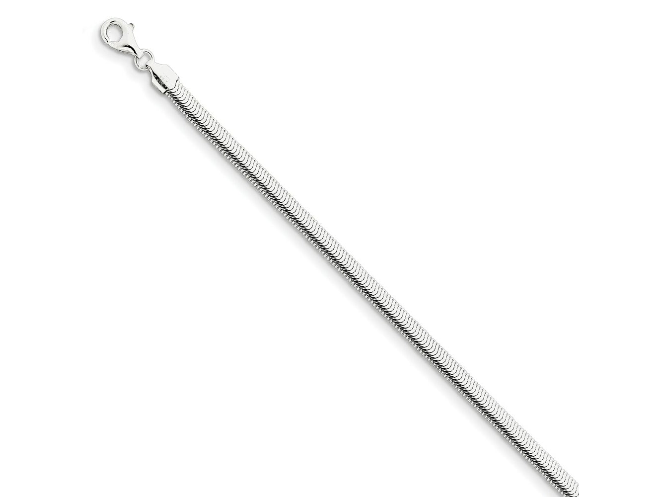 FJC Finejewelers 925 Sterling Silver Flat Oval Snake Chain Bracelet 7 Inches x 4.2 mm