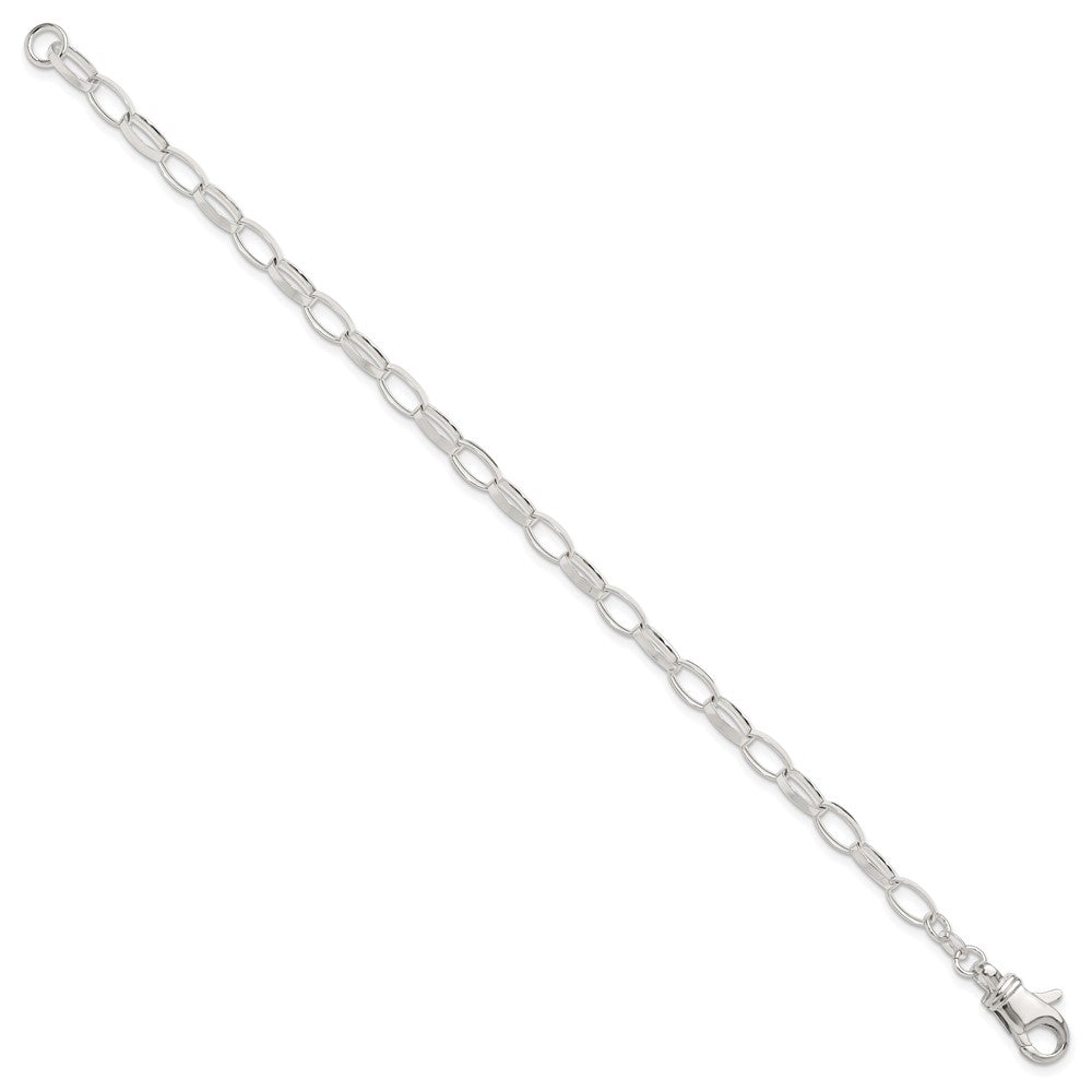 FJC Finejewelers 925 Sterling Silver Hand Made Cable 9inch Solid Fancy Link Anklet 9 Inches x 5 mm