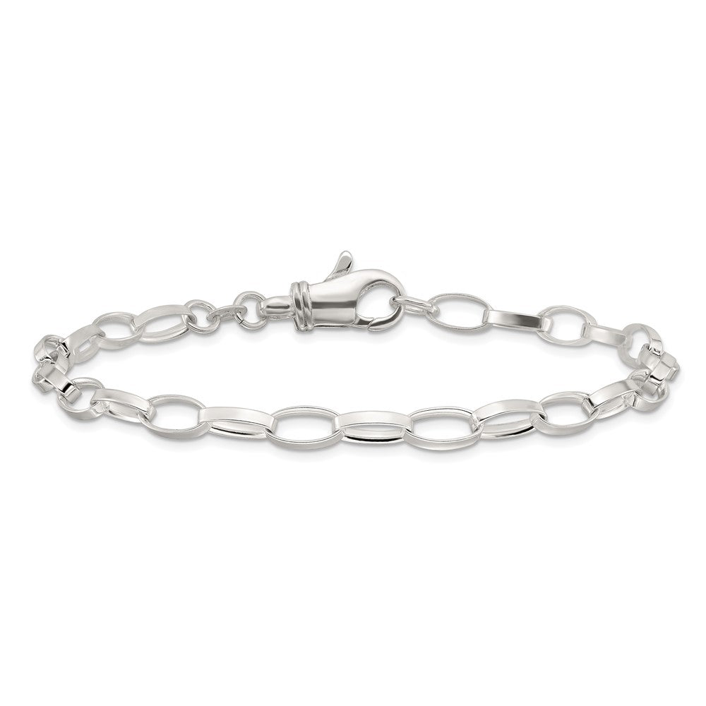 FJC Finejewelers 925 Sterling Silver Hand Made Cable 9inch Solid Fancy Link Anklet 9 Inches x 5 mm