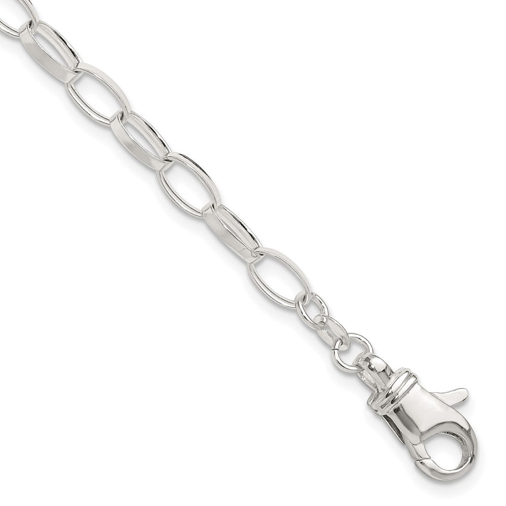 FJC Finejewelers 925 Sterling Silver Hand Made Cable 9inch Solid Fancy Link Anklet 9 Inches x 5 mm