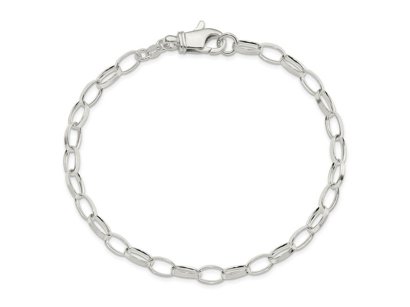 FJC Finejewelers 925 Sterling Silver Hand Made Cable 9inch Solid Fancy Link Anklet 9 Inches x 5 mm