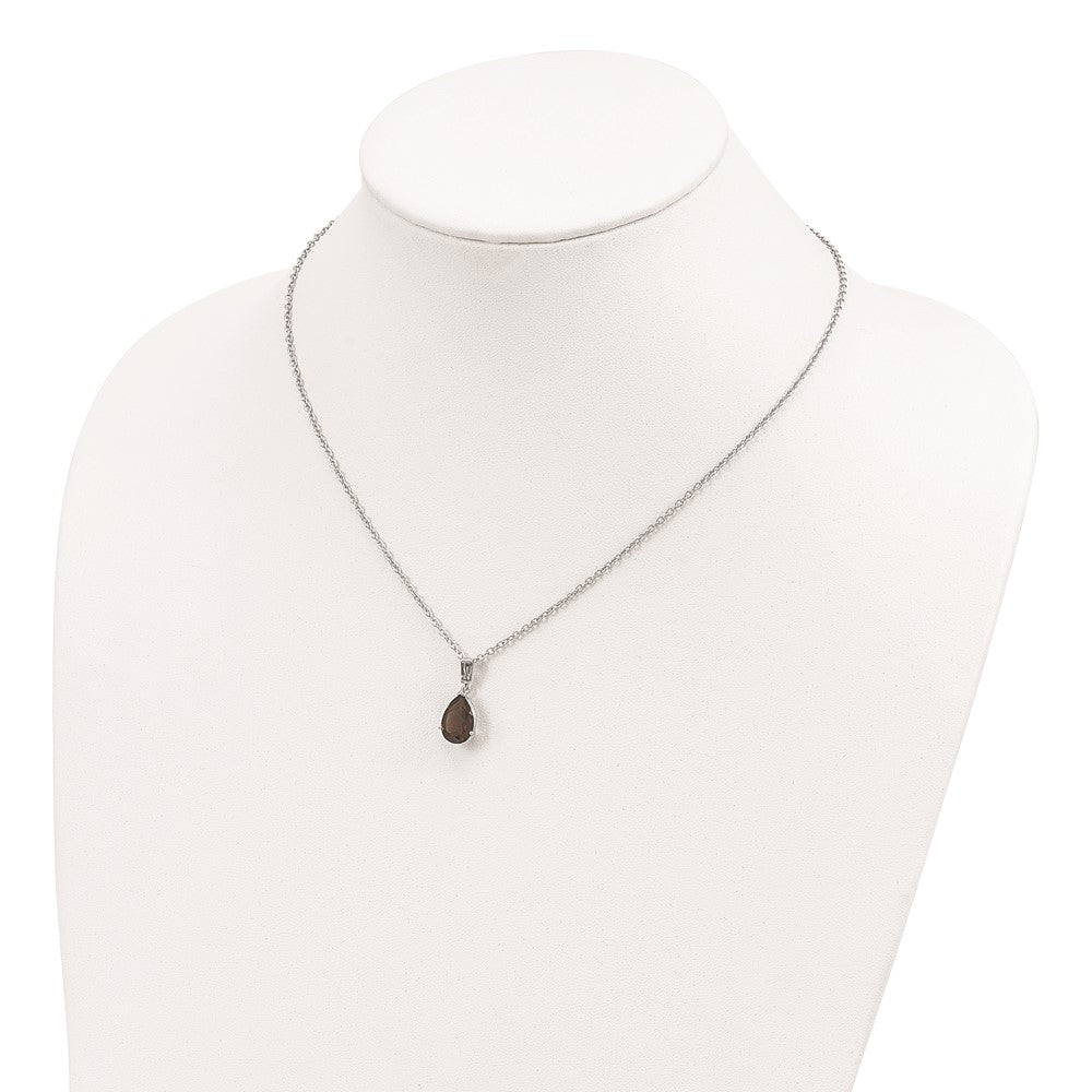 FJC Finejewelers and Smokey Quartz and Citrine 18 inch with 2 inch extension Necklace