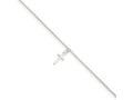FJC Finejewelers 925 Sterling Silver Box Cross Anklet 9 Inches x 6 mm