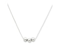 FJC Finejewelers 925 Sterling Silver Polished 3 Bead Necklace 17 mm 24 inch Chain