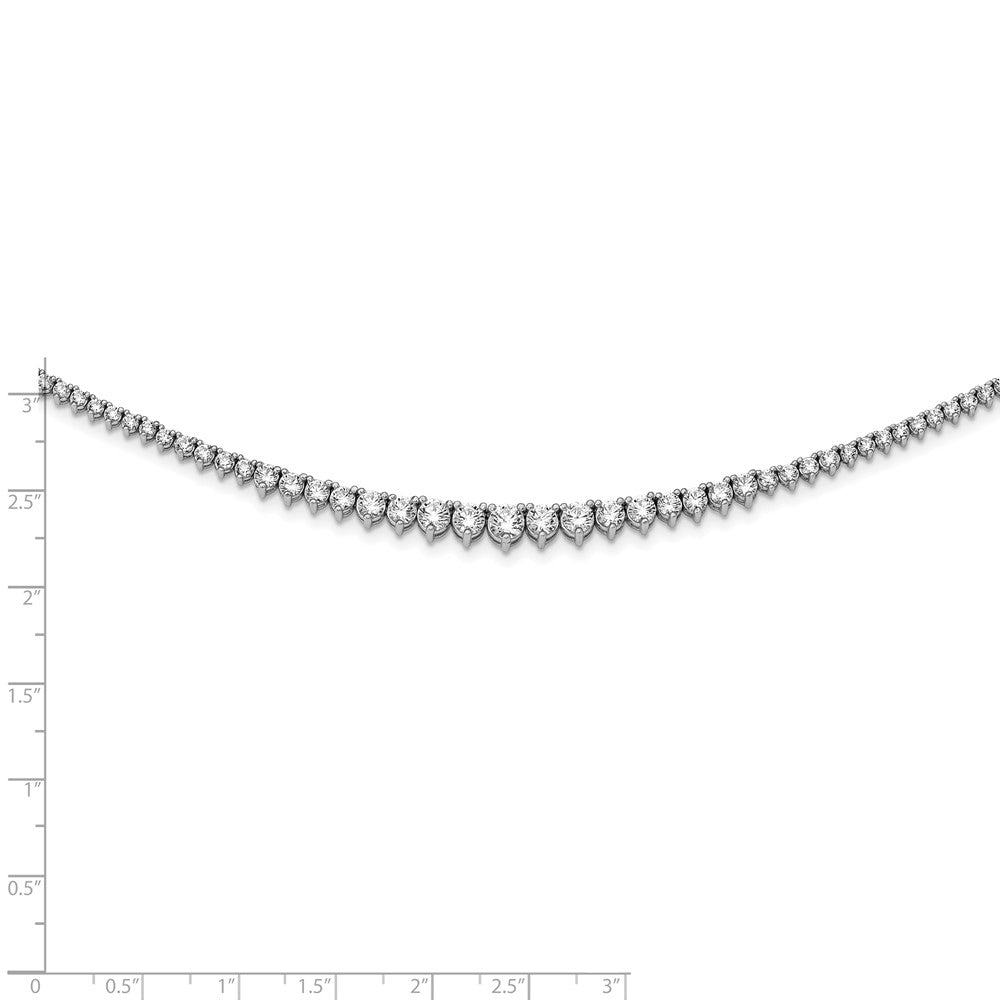 FJC Finejewelers 925 Sterling Silver Fancy Necklace 2-4.5mm CZ 's17 Inches