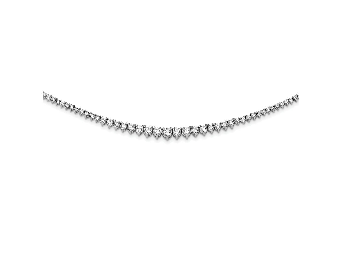 FJC Finejewelers 925 Sterling Silver Fancy Necklace 2-4.5mm CZ 's17 Inches